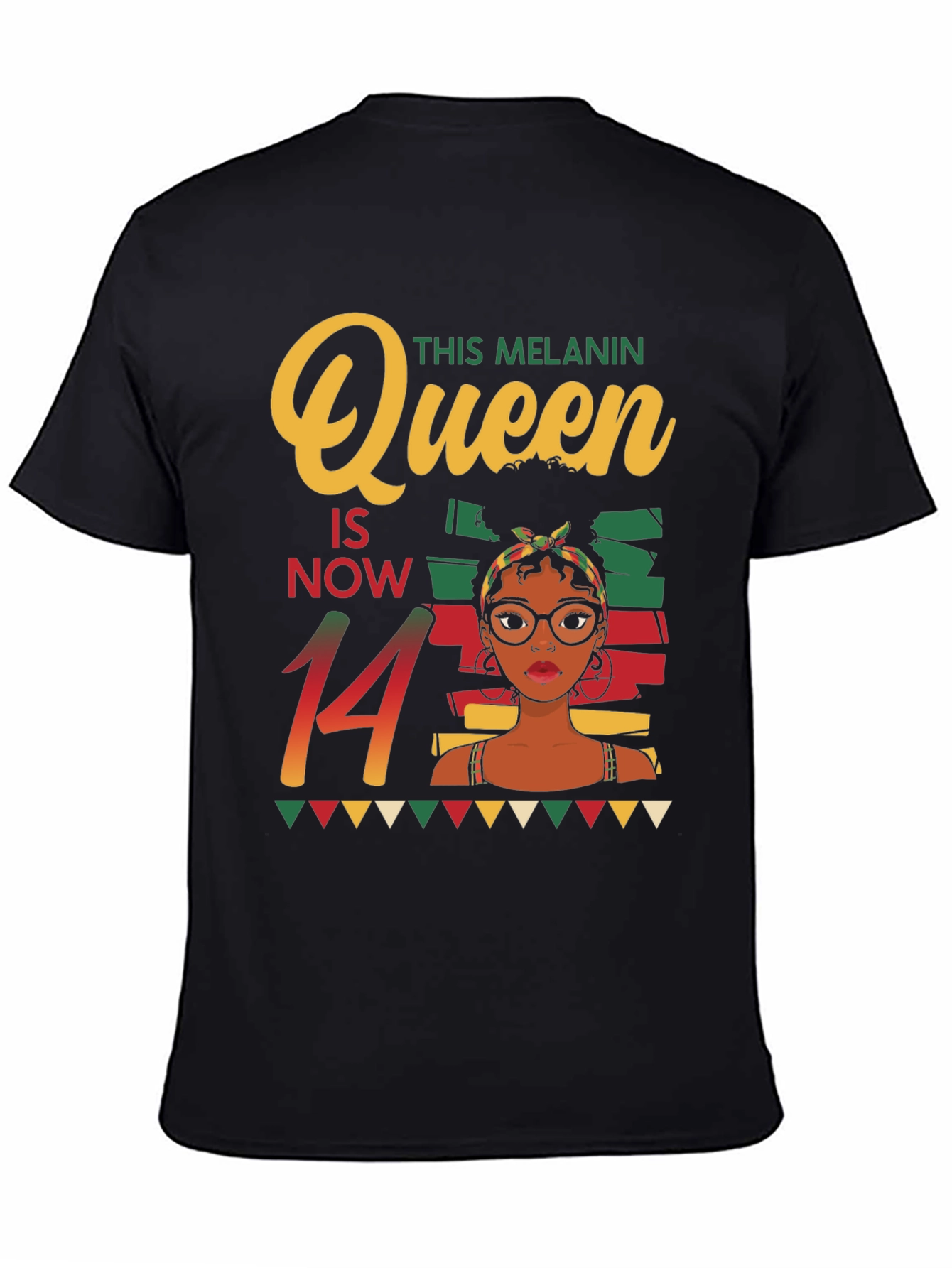 Melanin Queen 14th Birthday T-Shirt