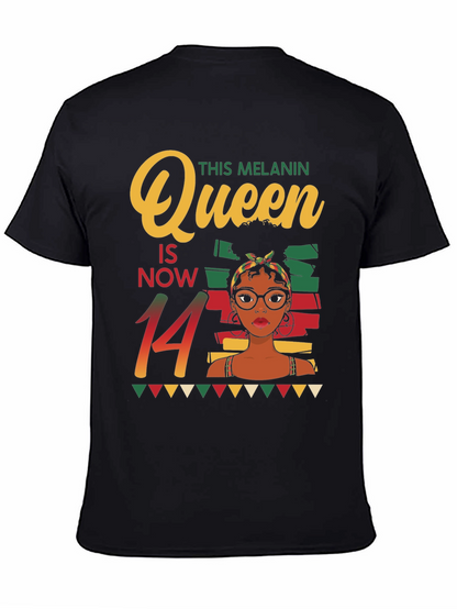 Melanin Queen 14th Birthday T-Shirt