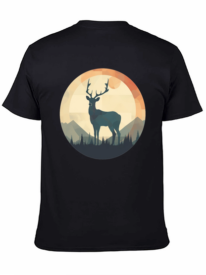 Deer Silhouette T-Shirt - Nature Design