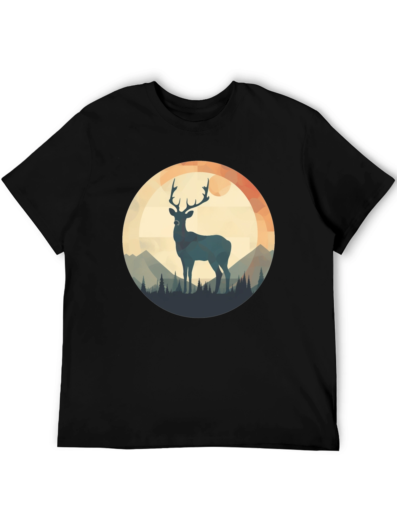 Deer Silhouette T-Shirt - Nature Design