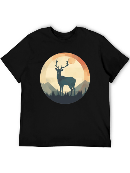 Deer Silhouette T-Shirt - Nature Design