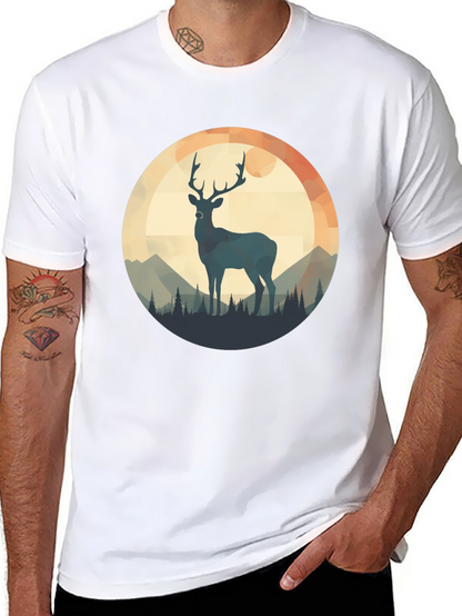 Deer Silhouette T-Shirt - Nature Design