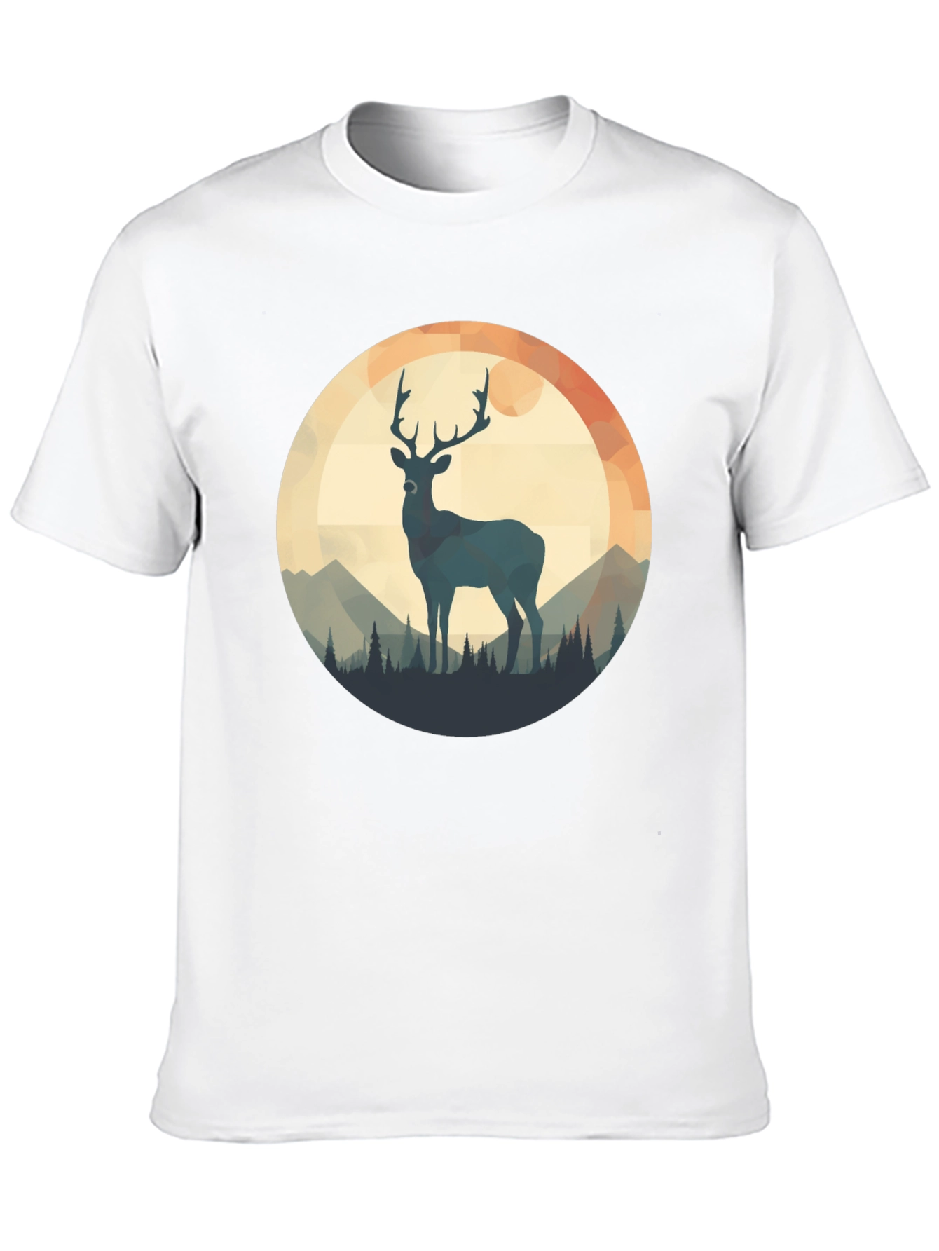 Deer Silhouette T-Shirt - Nature Design