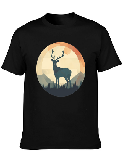 Deer Silhouette T-Shirt - Nature Design