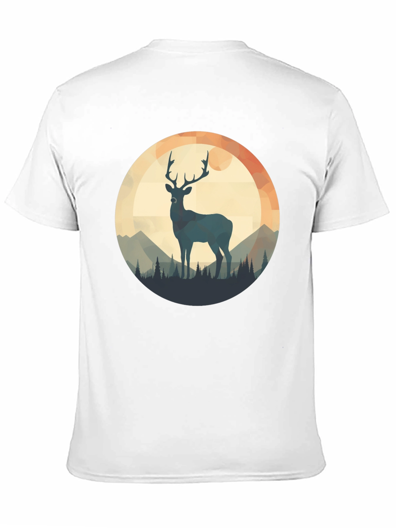 Deer Silhouette T-Shirt - Nature Design