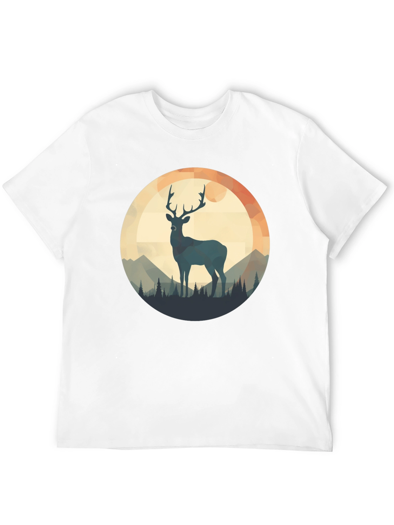 Deer Silhouette T-Shirt - Nature Design