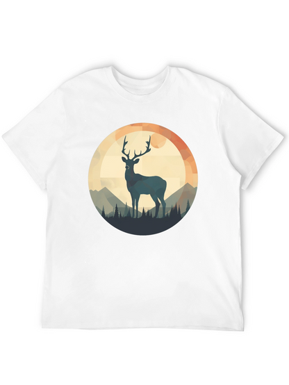 Deer Silhouette T-Shirt - Nature Design