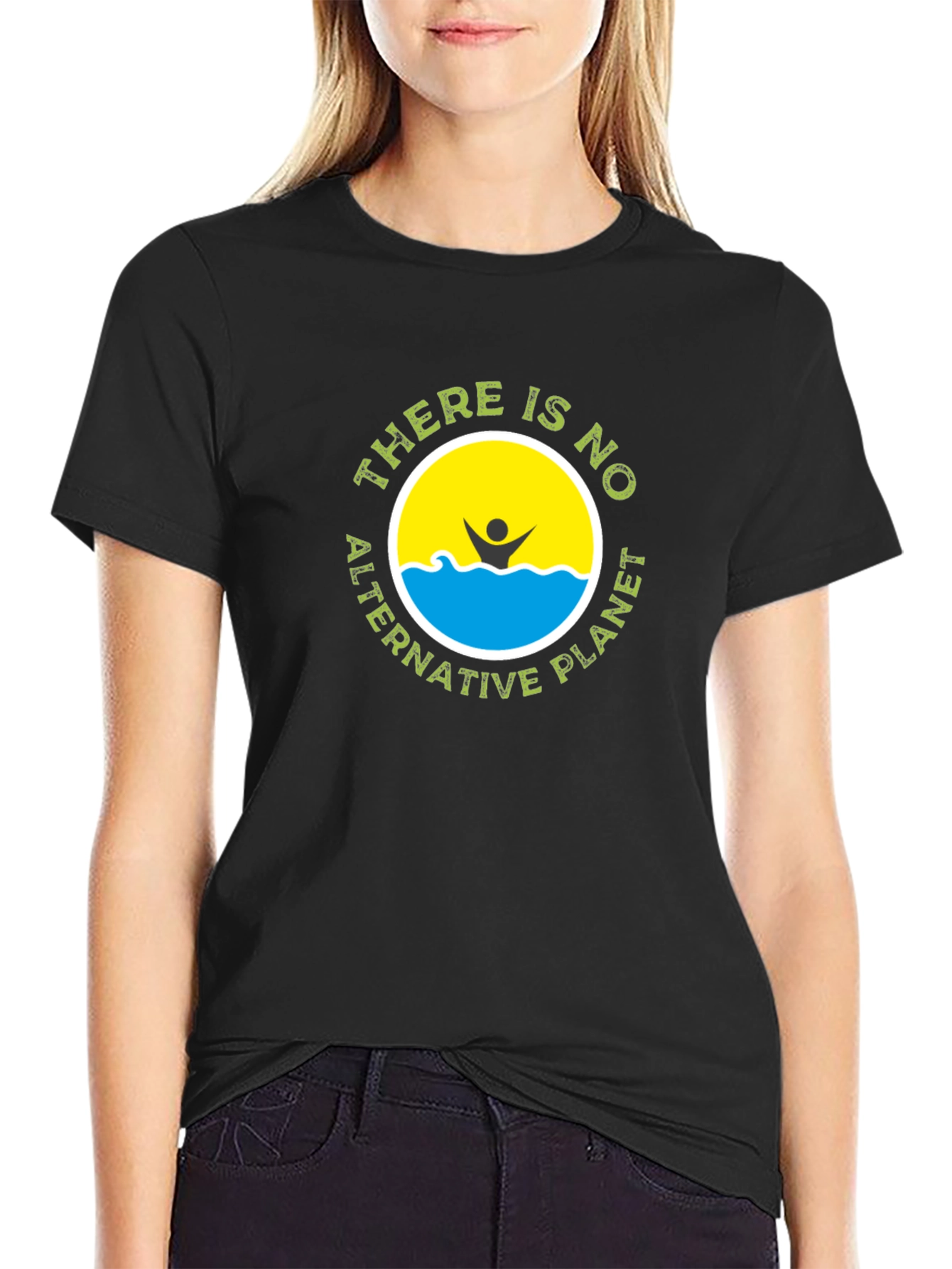 Eco-Friendly No Alternative Planet Black T-Shirt