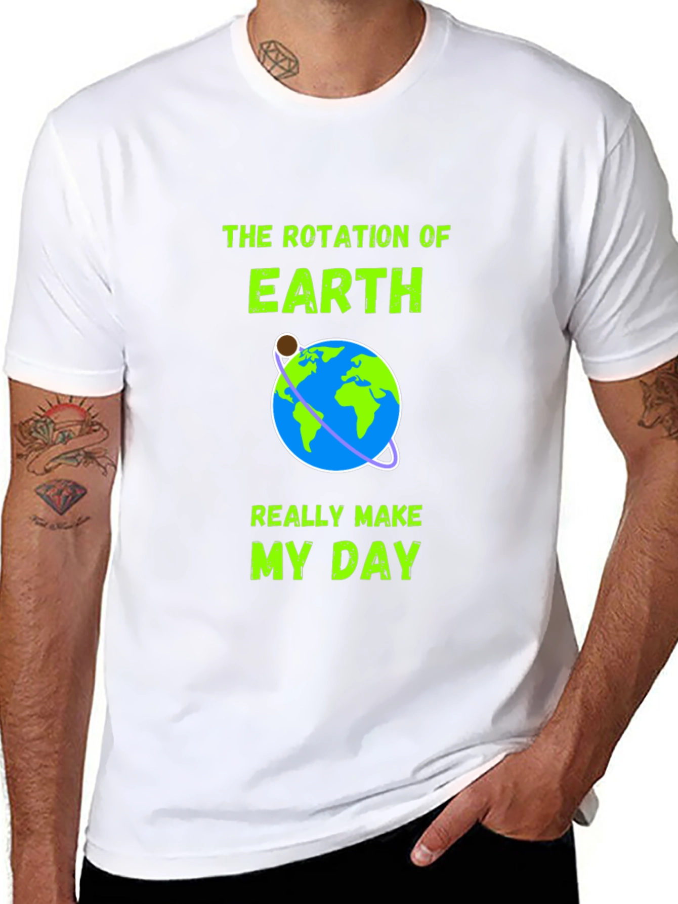 Earth Rotation Graphic Tee - Makes My Day