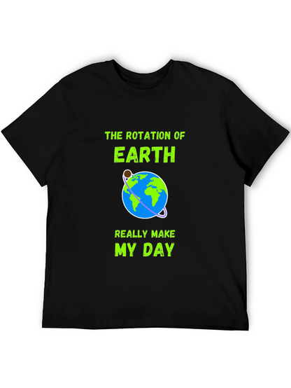 Earth Rotation Graphic Tee - Makes My Day