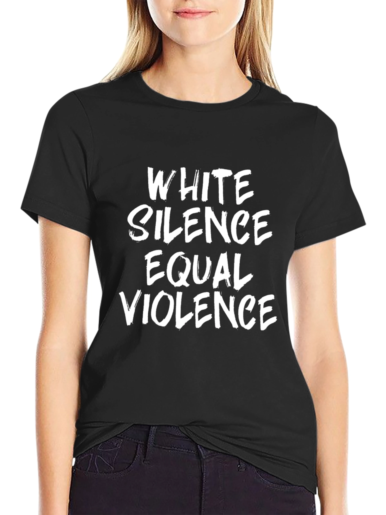 White Silence Equals Violence Graphic Tee