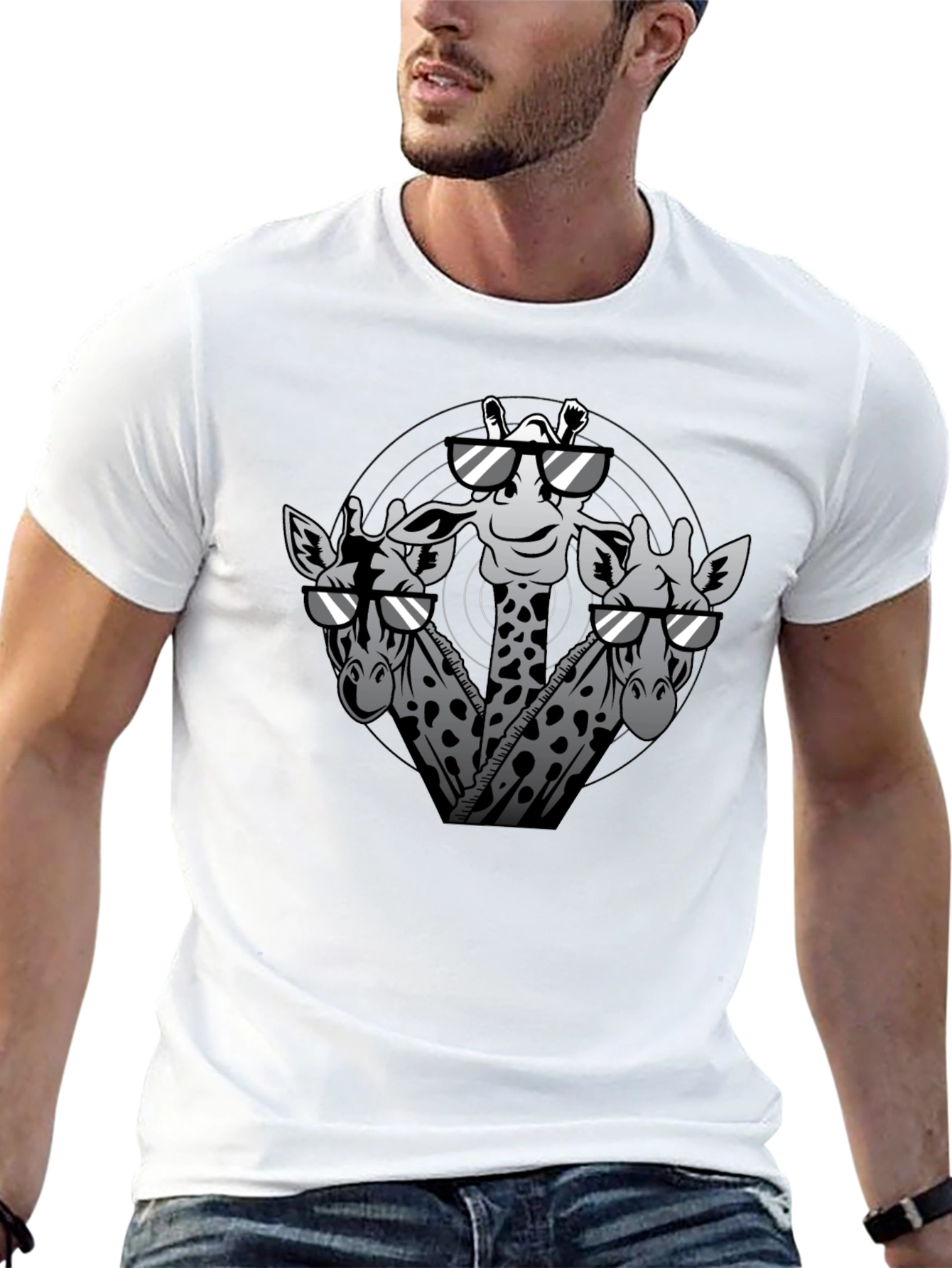Giraffe Squad Graphic Tee - Cool & Quirky Style