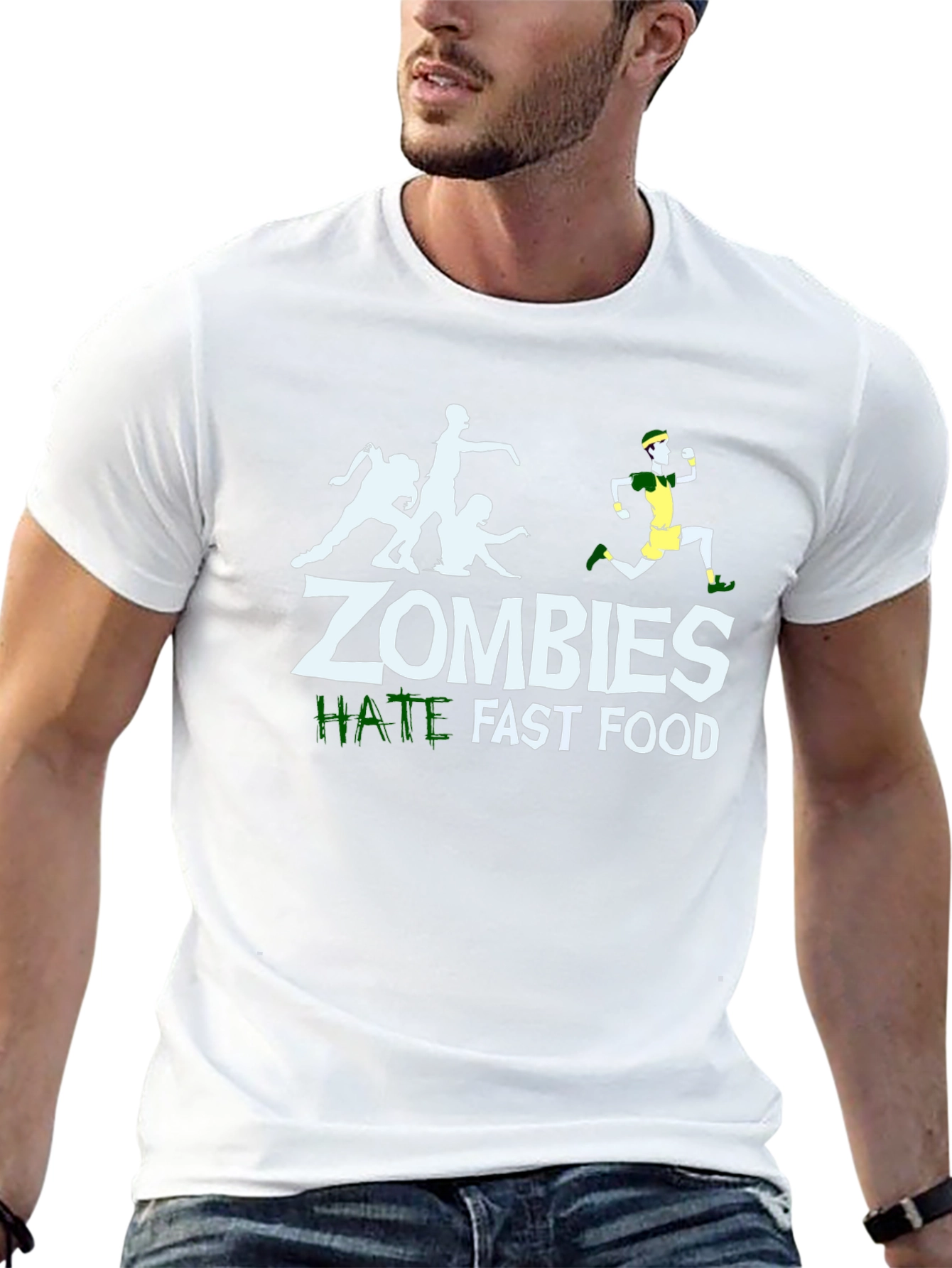 Zombies Hate Fast Food Graphic Tee