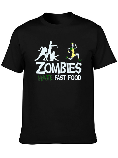 Zombies Hate Fast Food Graphic Tee