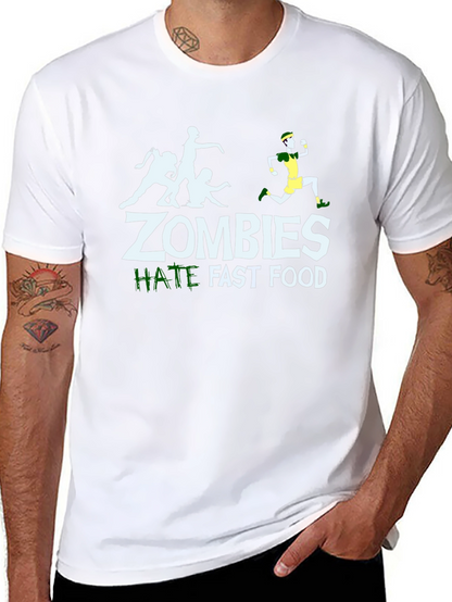 Zombies Hate Fast Food Graphic Tee