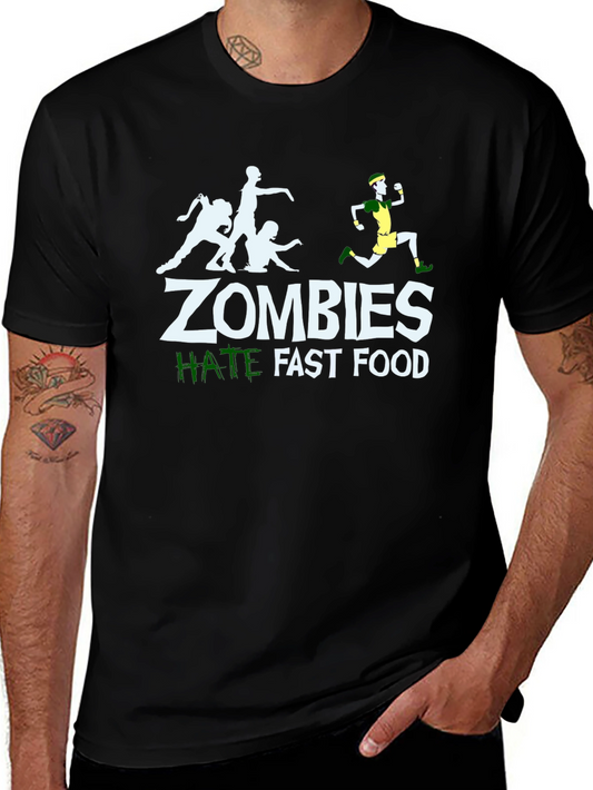 Zombies Hate Fast Food Graphic Tee