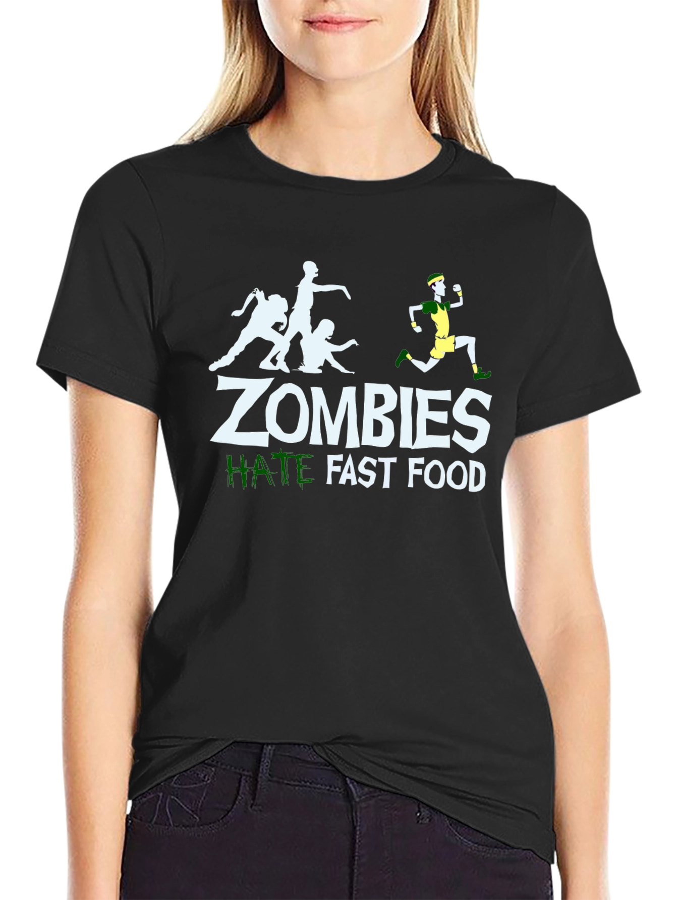 Zombies Hate Fast Food Graphic Tee
