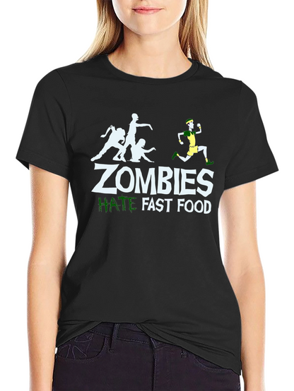 Zombies Hate Fast Food Graphic Tee