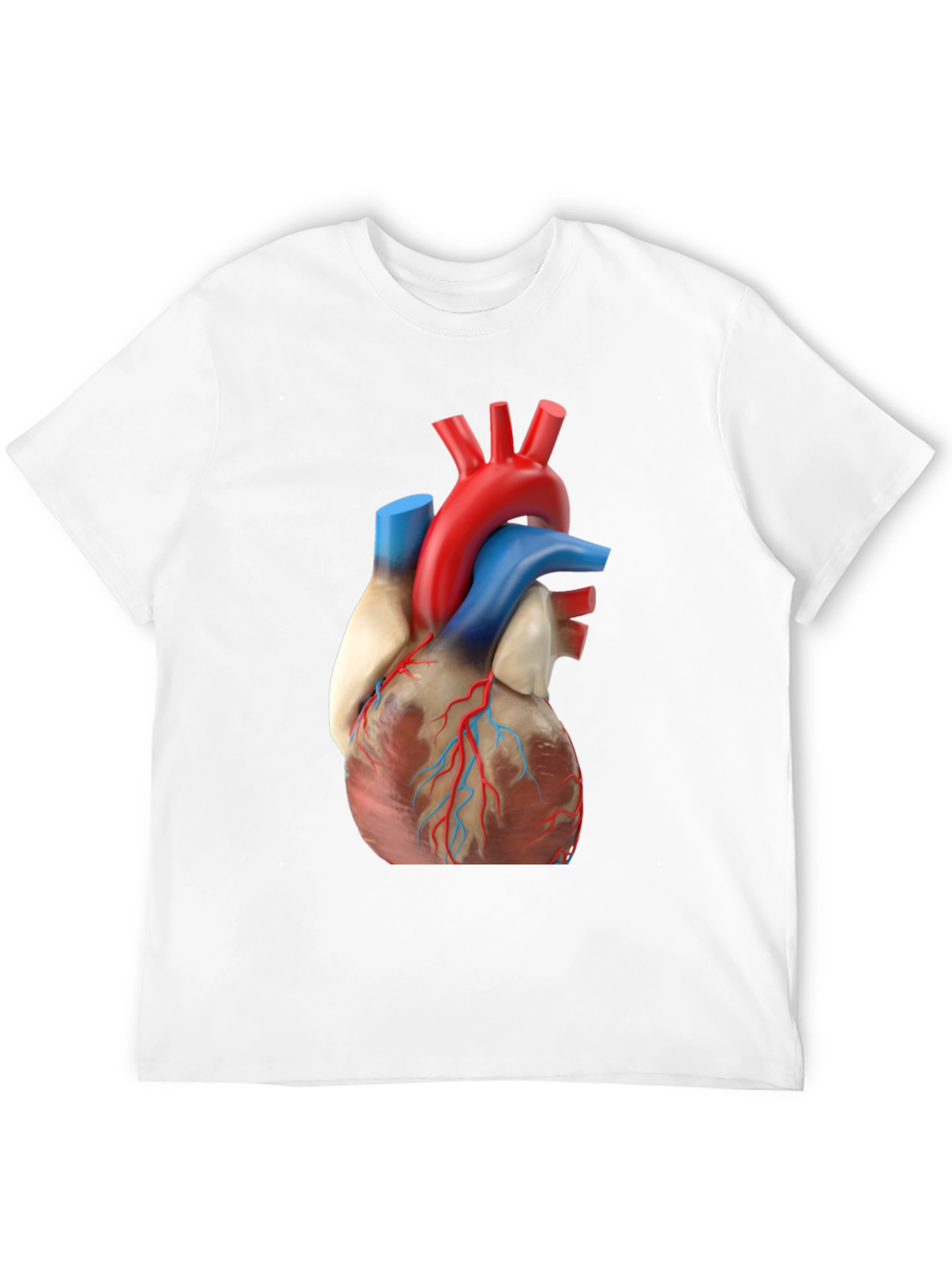 Anatomical Heart Graphic Tee - Black Cotton Shirt