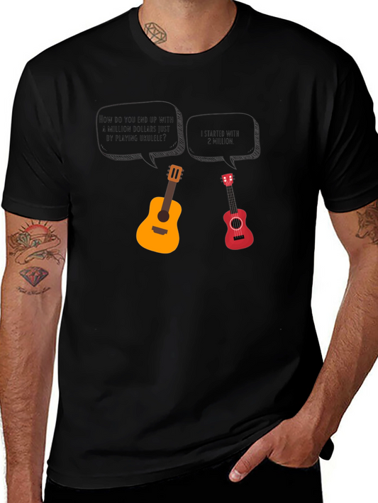 Ukulele Millionaire Humor T-Shirt