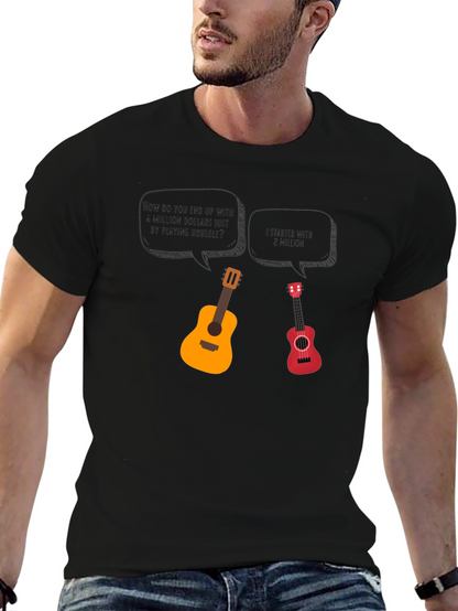 Ukulele Millionaire Humor T-Shirt