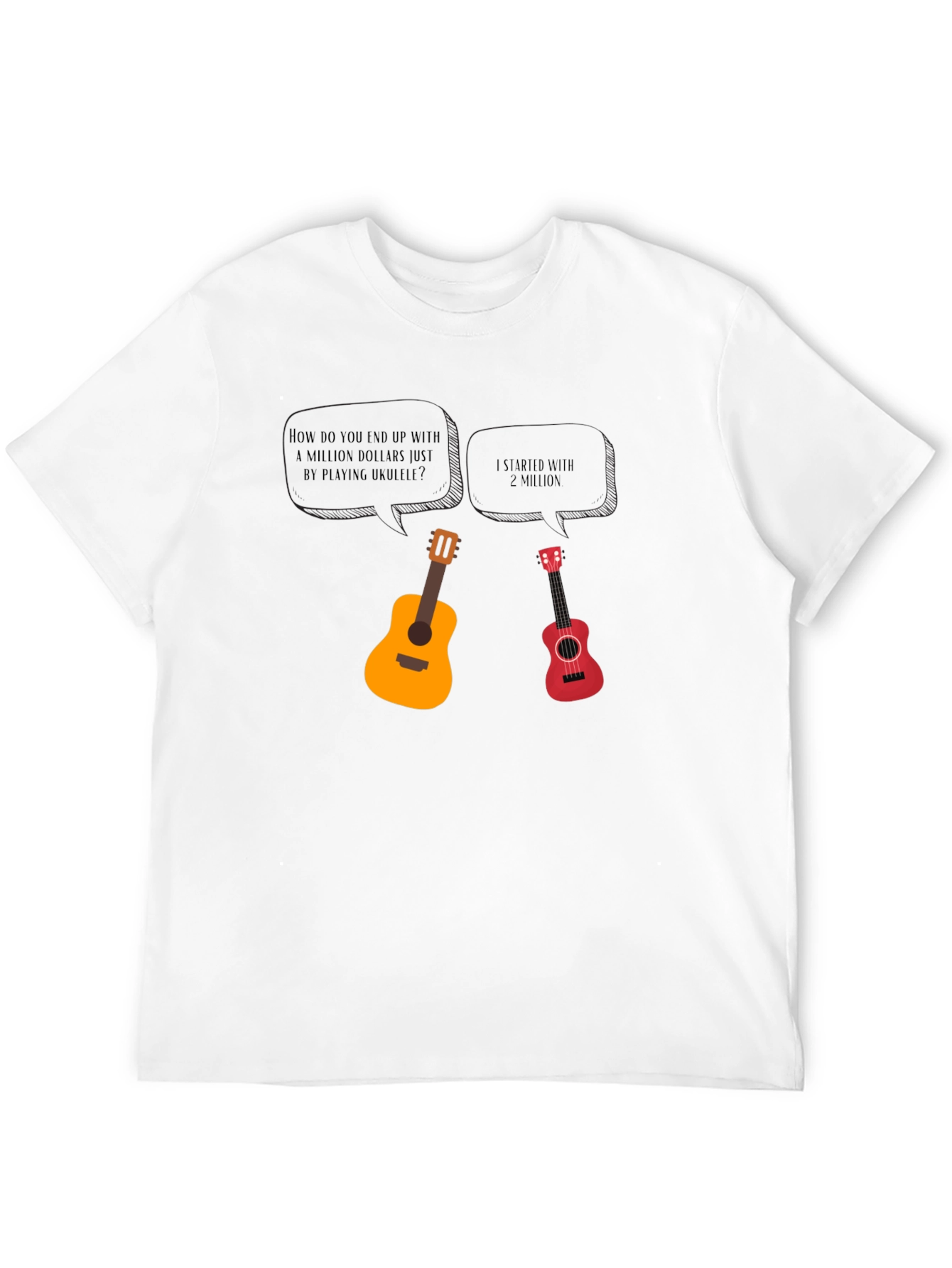 Ukulele Millionaire Humor T-Shirt