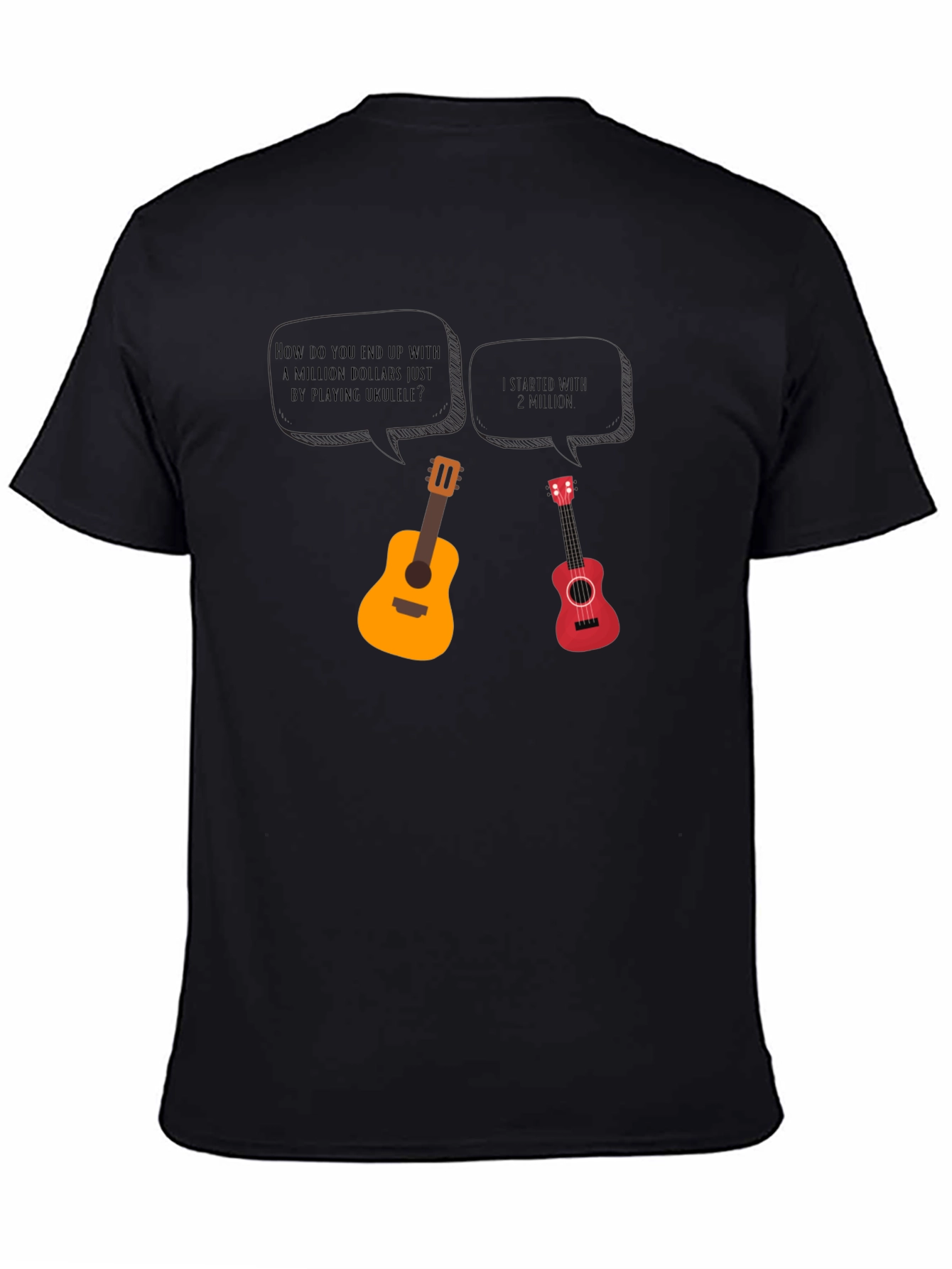 Ukulele Millionaire Humor T-Shirt