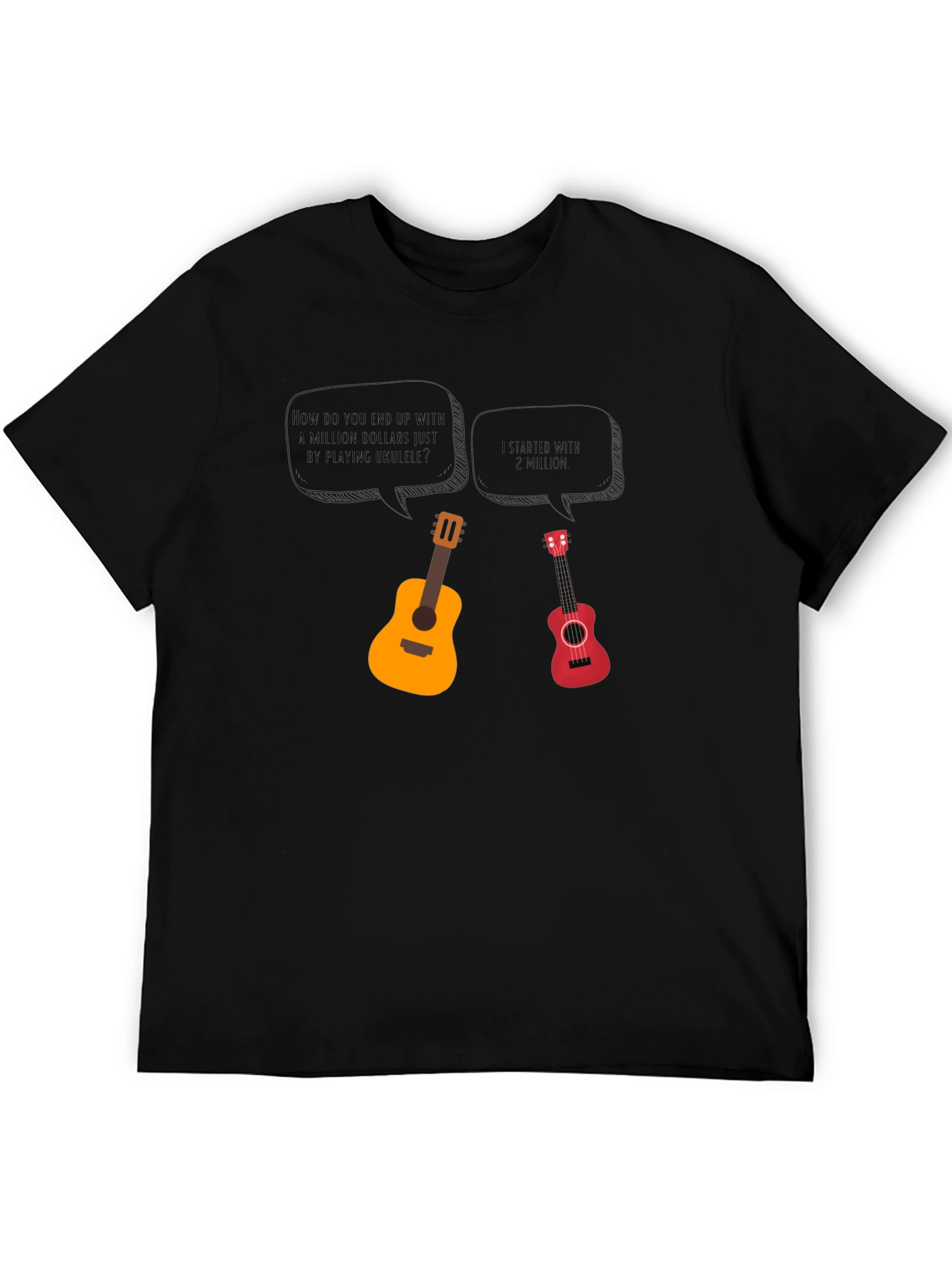 Ukulele Millionaire Humor T-Shirt