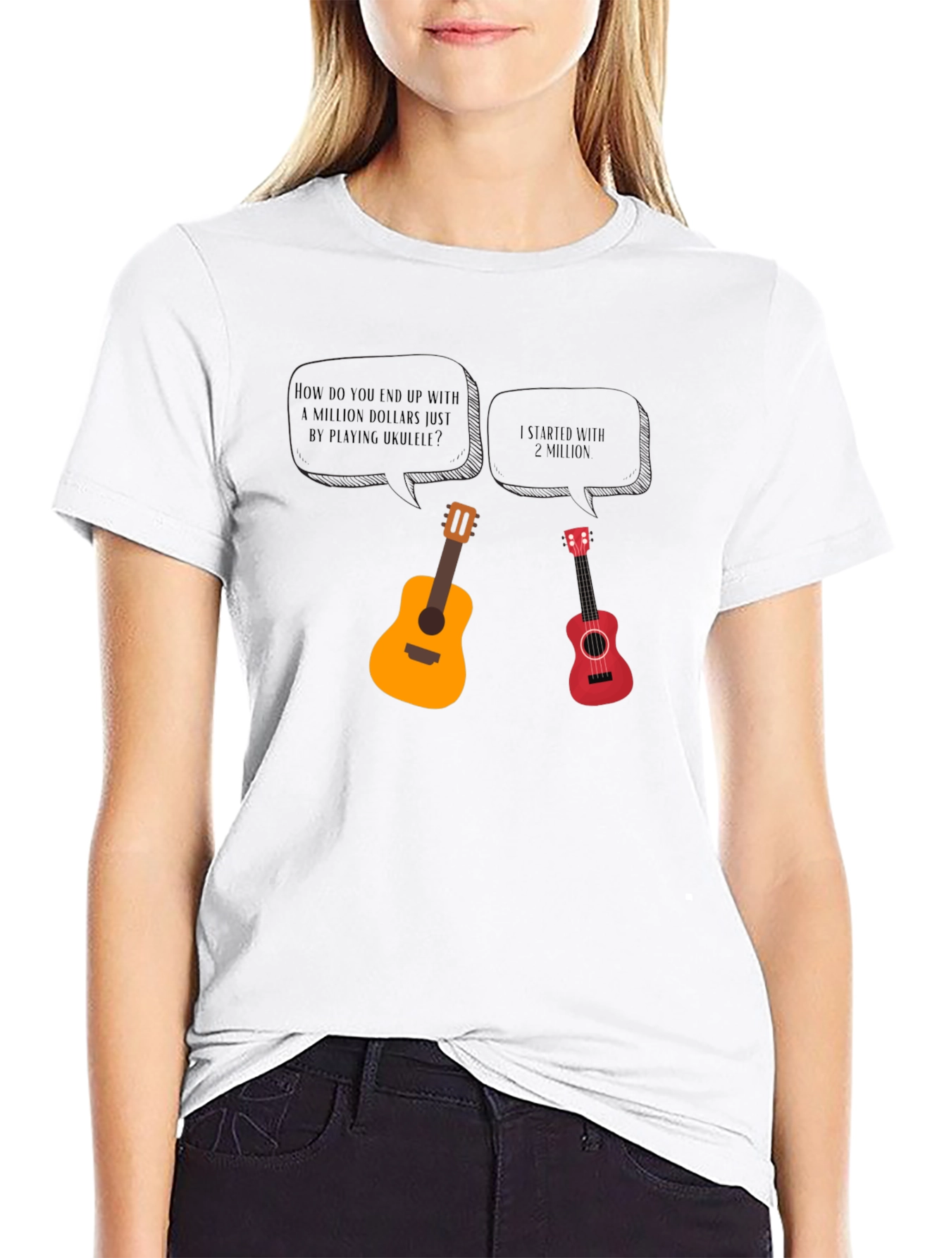 Ukulele Millionaire Humor T-Shirt