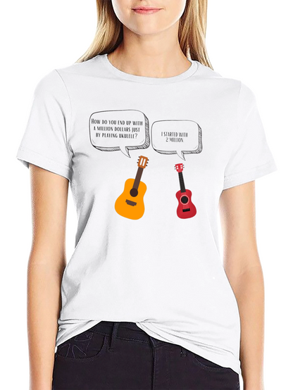 Ukulele Millionaire Humor T-Shirt