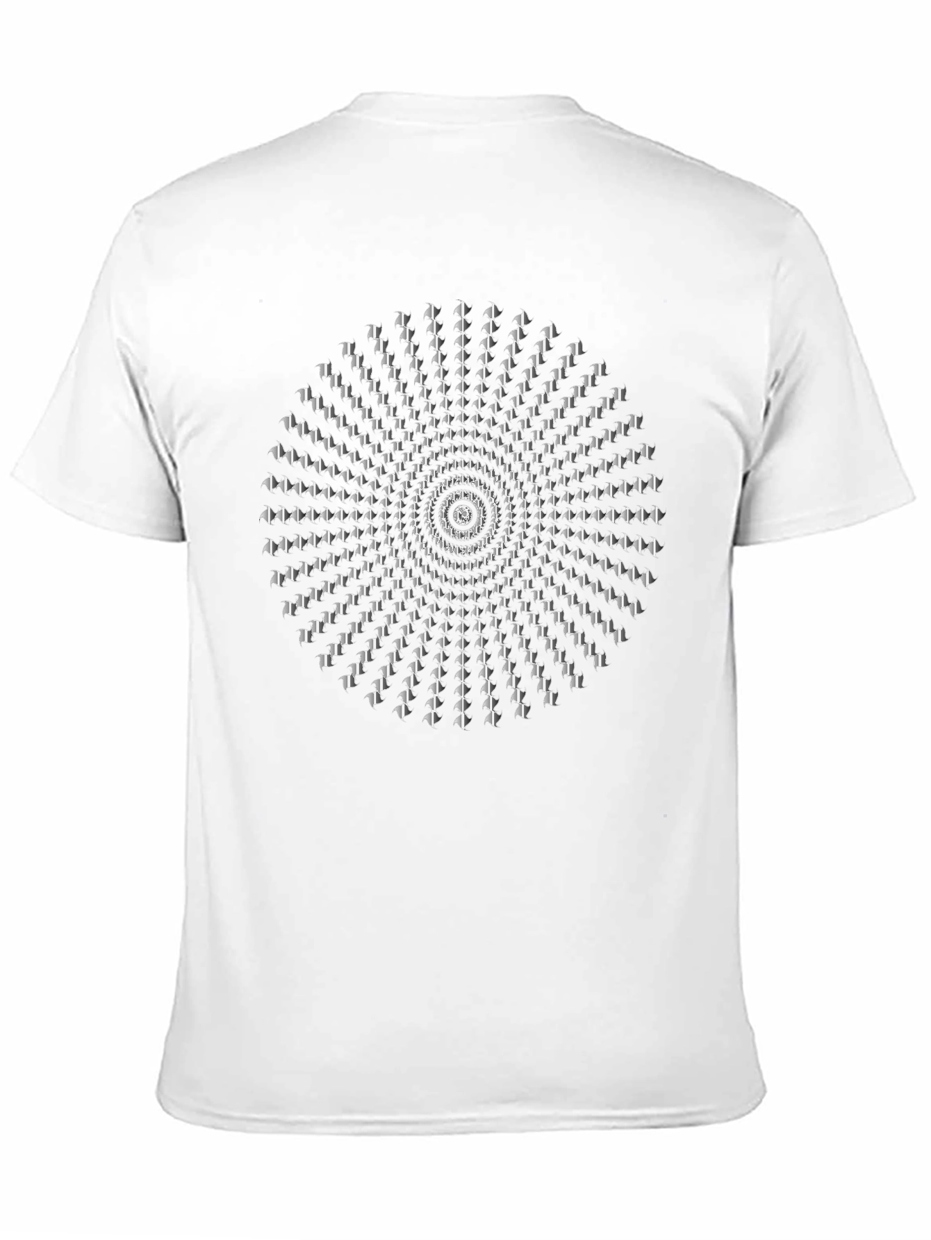 Hypnotic Circle Graphic Tee - Modern Optical Illusion