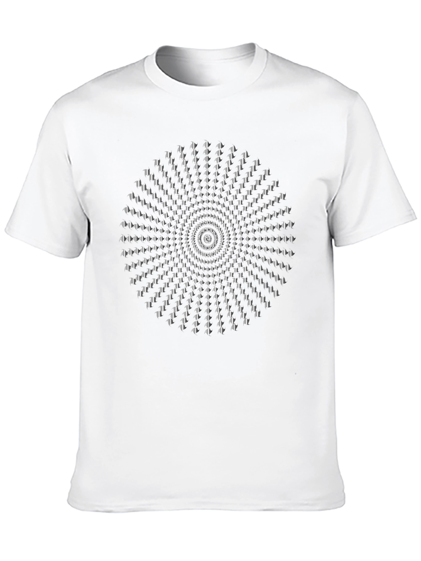 Hypnotic Circle Graphic Tee - Modern Optical Illusion