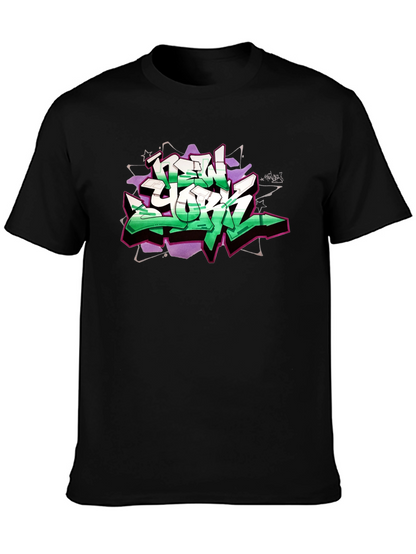 New York Graffiti Graphic Black T-Shirt