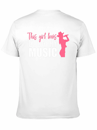 This Girl Loves Country Music T-Shirt - Black