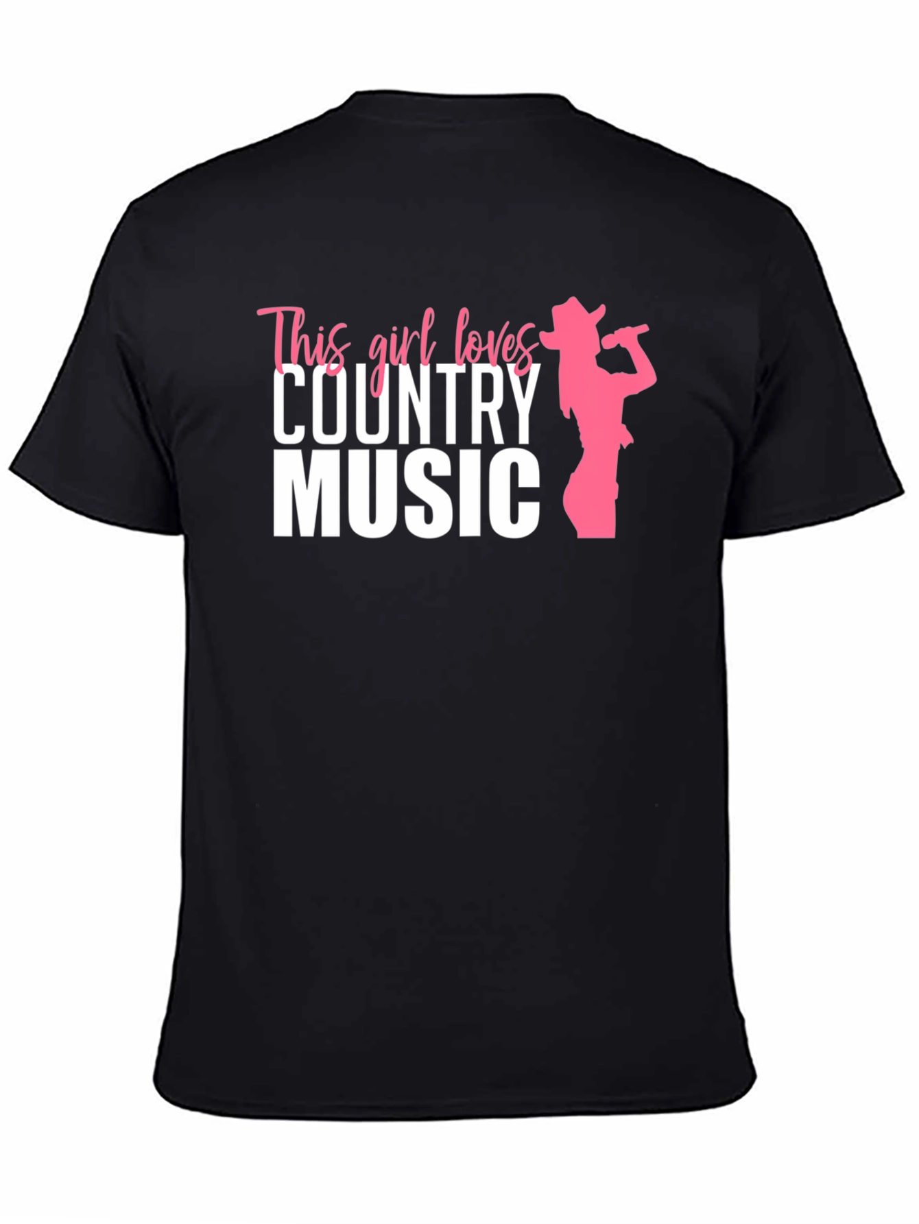 This Girl Loves Country Music T-Shirt - Black