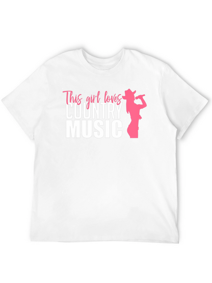 This Girl Loves Country Music T-Shirt - Black