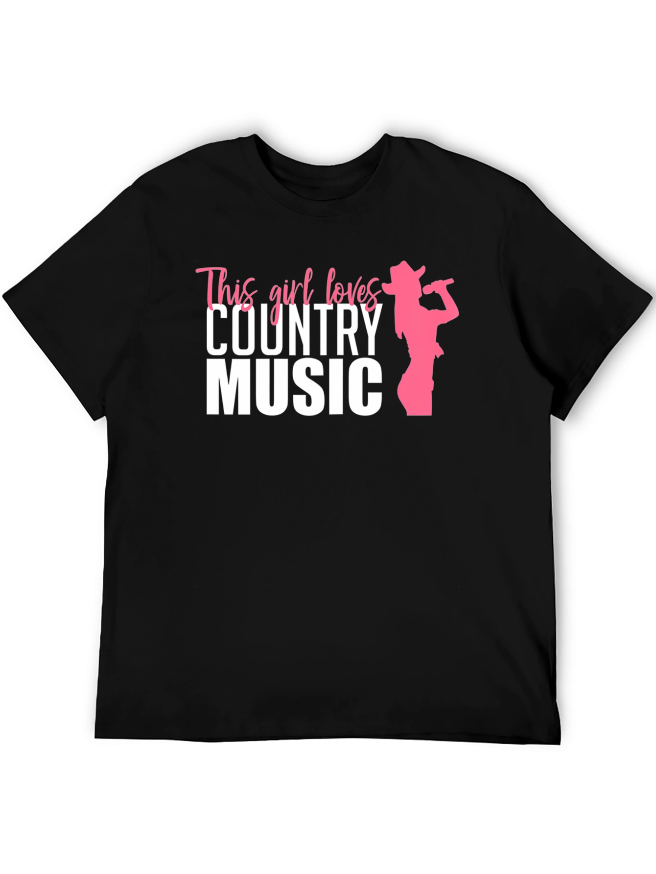 This Girl Loves Country Music T-Shirt - Black