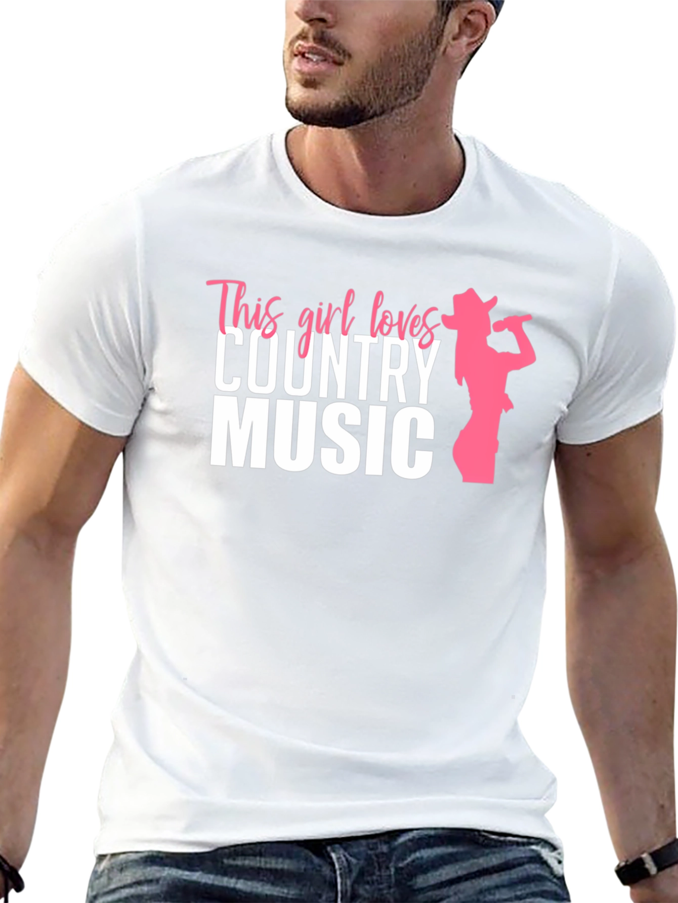 This Girl Loves Country Music T-Shirt - Black