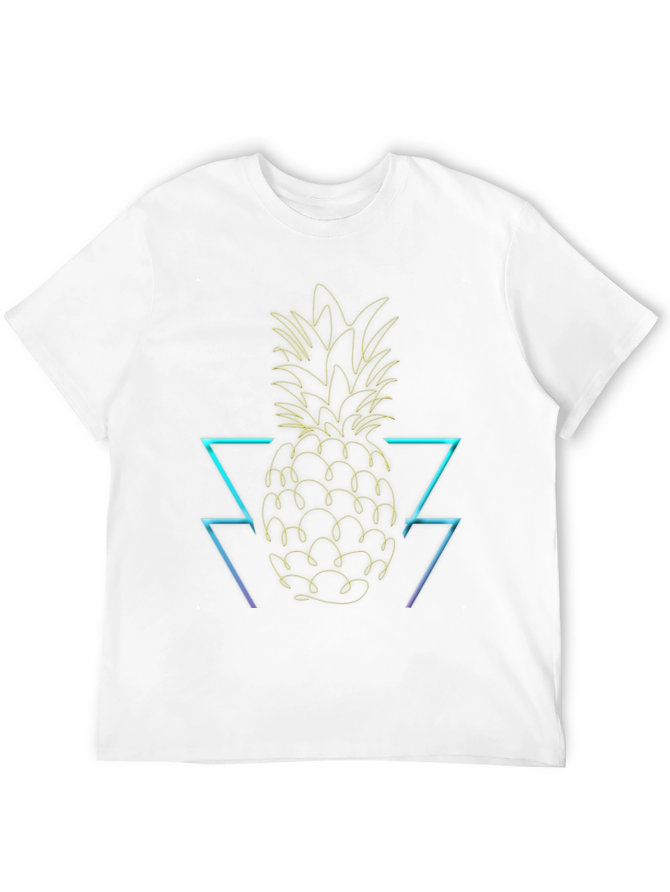 Neon Pineapple Graphic T-Shirt