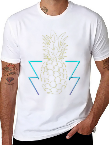 Neon Pineapple Graphic T-Shirt