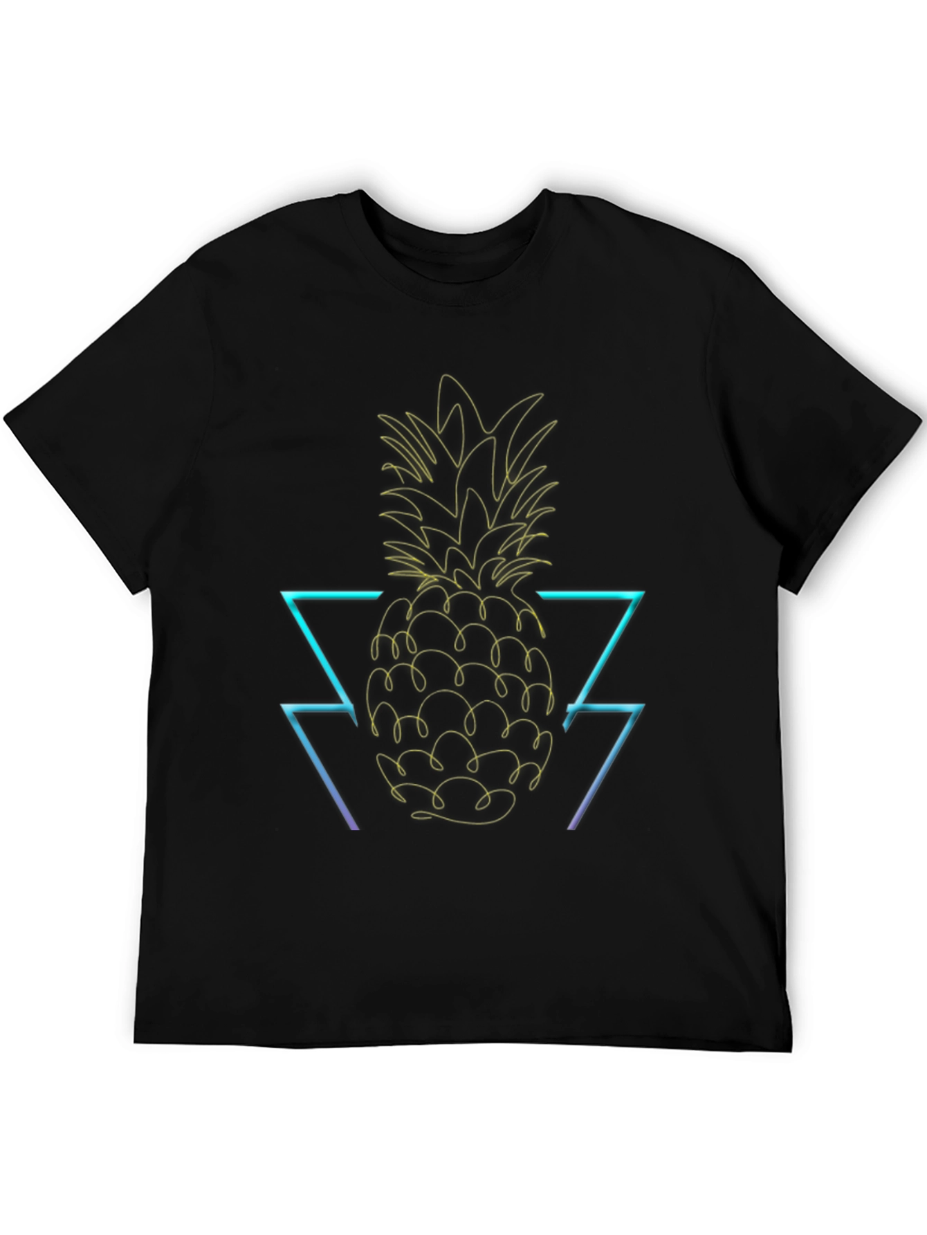 Neon Pineapple Graphic T-Shirt