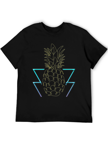 Neon Pineapple Graphic T-Shirt