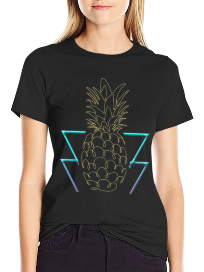 Neon Pineapple Graphic T-Shirt