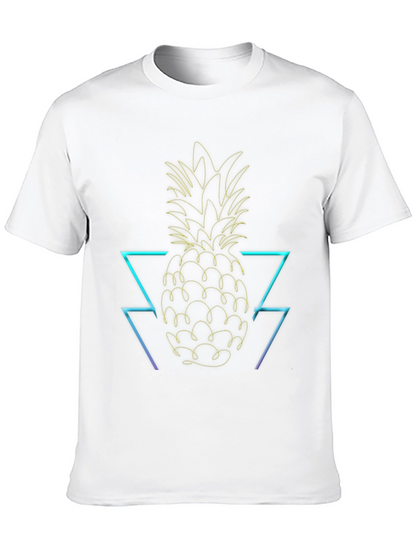 Neon Pineapple Graphic T-Shirt
