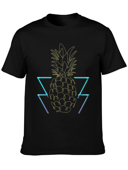 Neon Pineapple Graphic T-Shirt