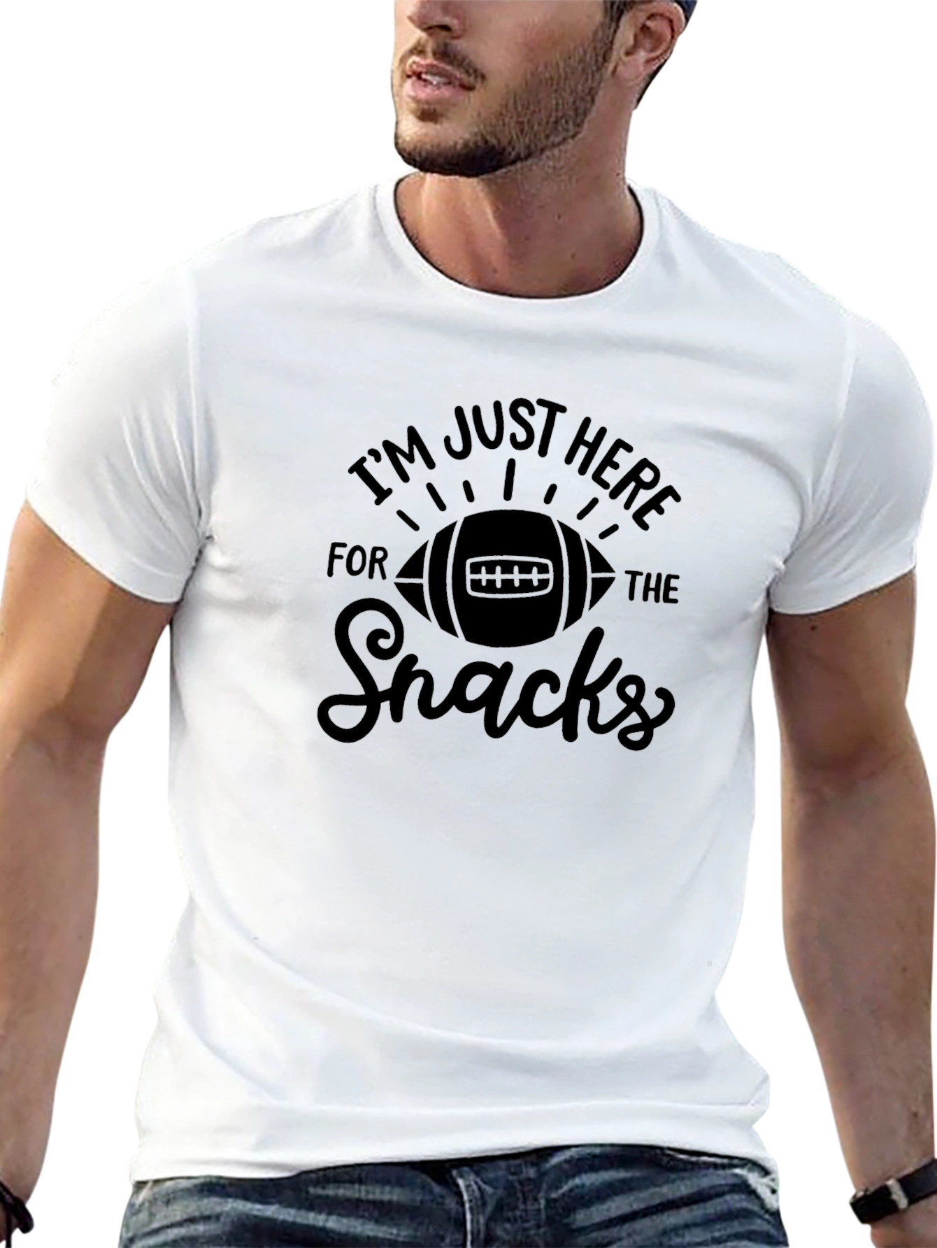 Football Snacks Black T-Shirt