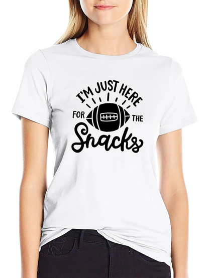 Football Snacks Black T-Shirt