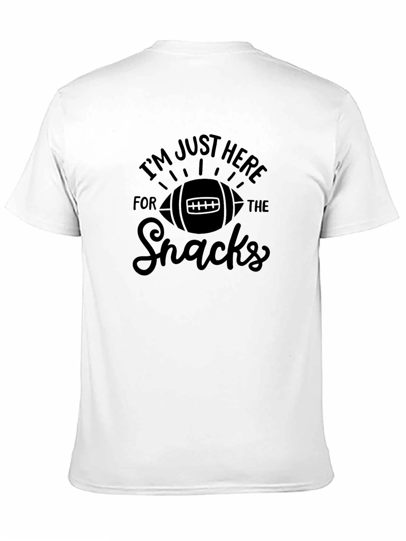Football Snacks Black T-Shirt