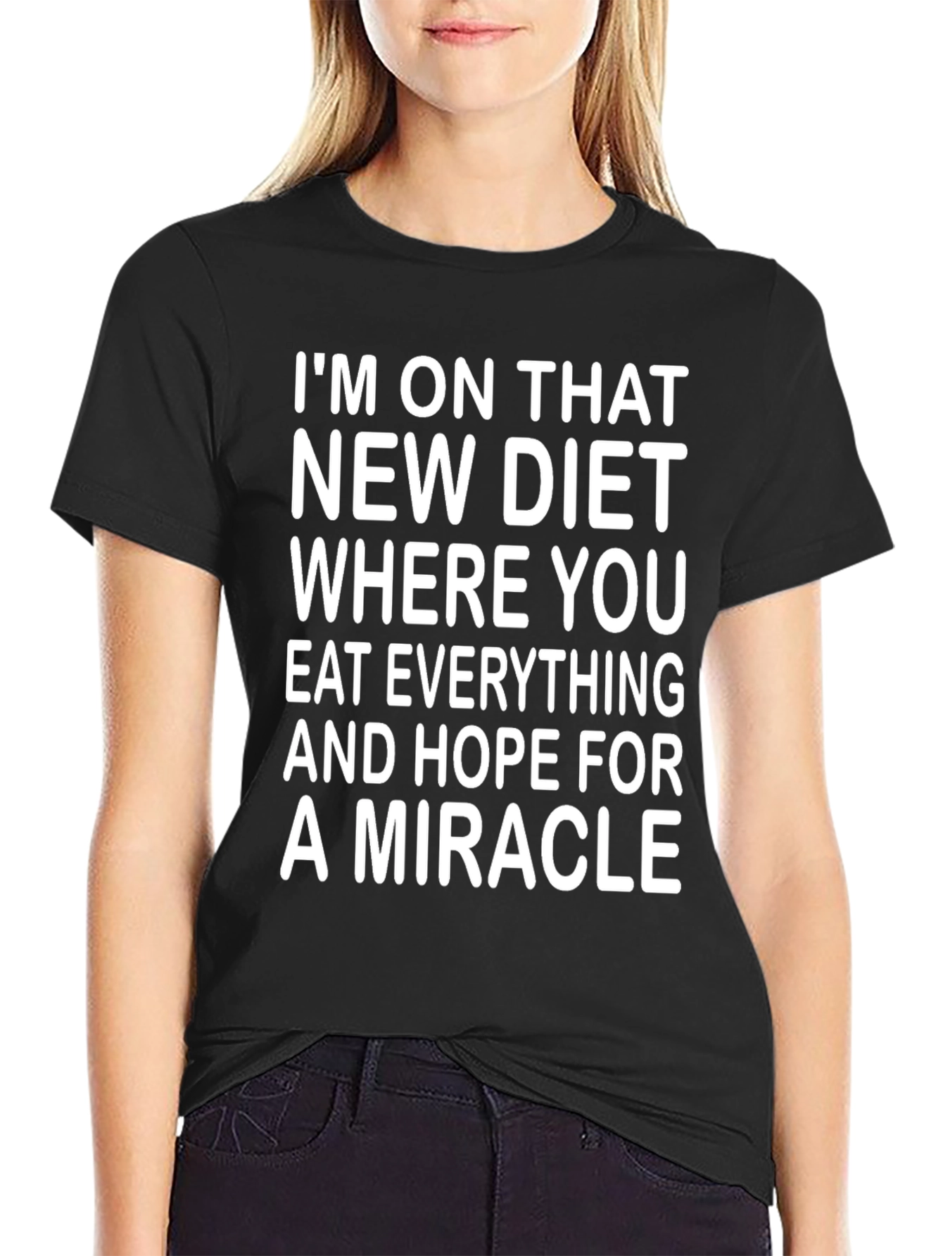 Humorous Diet T-Shirt: Eat Everything & Hope!
