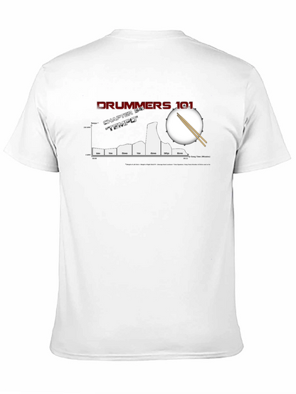 Drummers 101 Tempo Chart Black T-Shirt